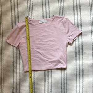 Aritzia Pink Crop Top